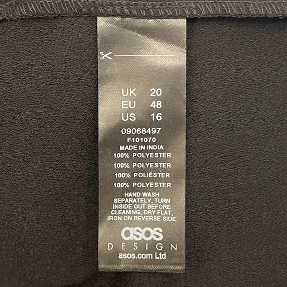 ASOS tailored lightweight longline coat in black plus size 16 - Picture 7 of 11